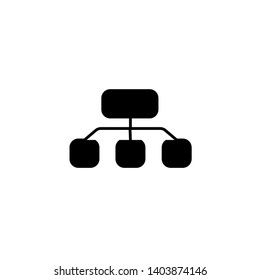 Connections vector icon. This flat rounded square button uses black and white colors and isolated on a gray background.