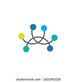 Connections vector logo. Connections icon. Connectivity icon