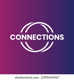 Concepto de diseño de logotipo de marca de texto de conexiones 