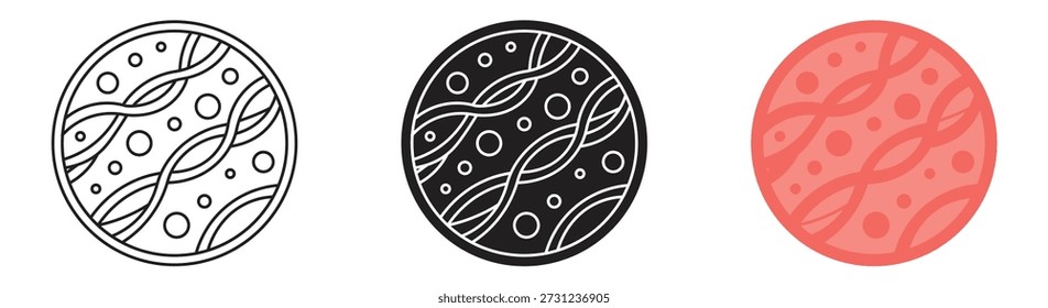Connective tissue icon set, vector illustration.