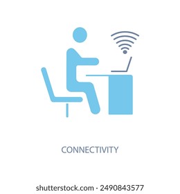 connectivity concept line icon. Simple element illustration. connectivity concept outline symbol design.