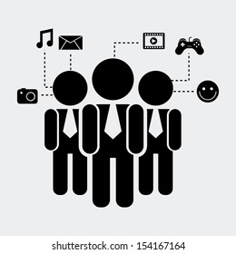 connectivity design  over gray background vector illustration   
