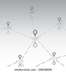 connectivity design over gray background vector