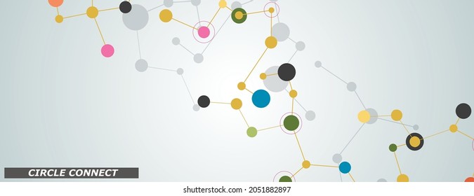 Connectivity elements. Social media concept. Creative vector line symbol. Digital communication. Medical, technology, science background. Creative geometric wallpaper