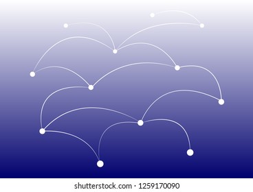 Connectivity and global networks communication converging lines on gradient background