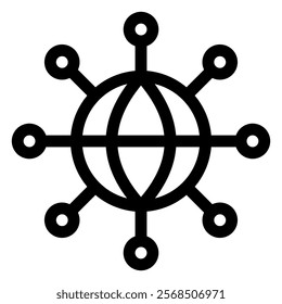 Connectivity icon with simple and line style