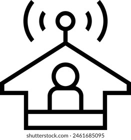 connectivity icon. Thin linear style design isolated on white background