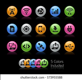 Connectivity Icons // The vector file Includes 5 color versions in different layers.