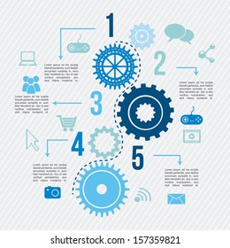 connectivity infographics over lines background vector illustration  