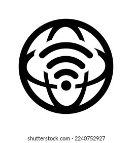 Connectivity, internet, connection, international icon. Black vector graphics.