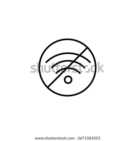 Connectivity Issue Symbol Depicting An Interrupted Wireless Connection For Digital Devices