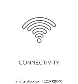 Connectivity linear icon. Connectivity concept stroke symbol design. Thin graphic elements vector illustration, outline pattern on a white background, eps 10.
