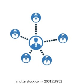 Connectivity, link, linking, social icon. Simple flat design Concept.