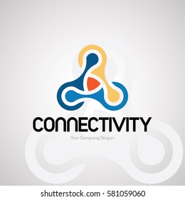 Connectivity Logo Design for Creative Business. Vector Logo Template.