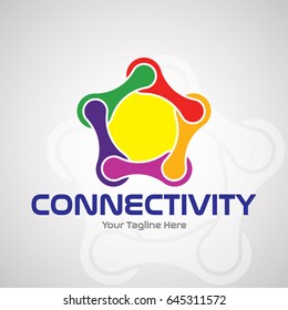 Connectivity Logo Design for Creative Business. Vector Logo Template.