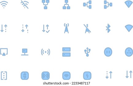Connectivity. Lots of beautiful connectivity icons