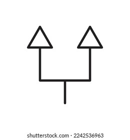 Connector arrows icon design. Junction Arrows vector icon. isolated on a white background.