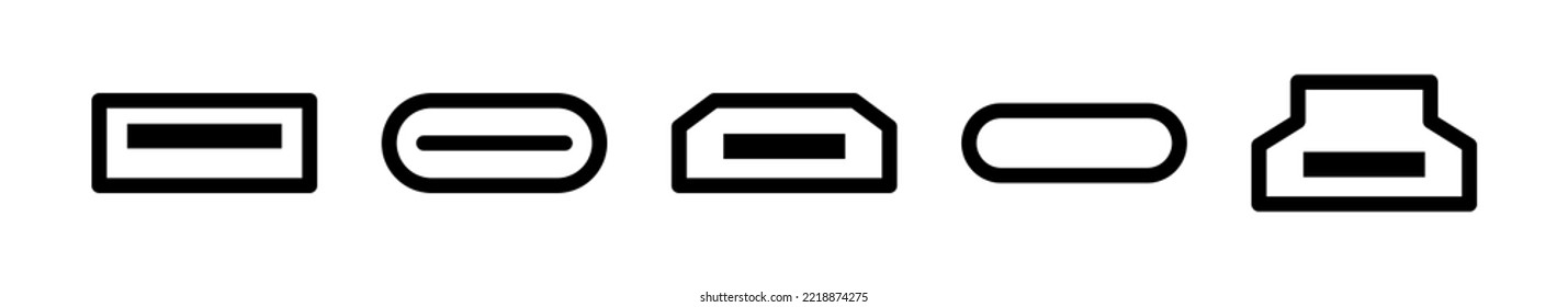 Connector icon. Cable connectors symbol. Vector isolated sign.