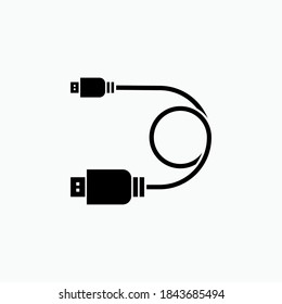 Connector Icon. Universal Interface Element, Plug Sign, USB Symbol - Vector.