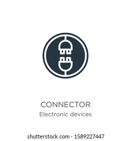 Connector icon vector. Trendy flat connector icon from electronic devices collection isolated on white background. Vector illustration can be used for web and mobile graphic design, logo, eps10
