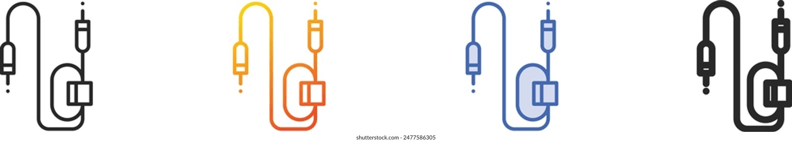 connector icon.Thin Linear, Gradient, Blue Stroke and bold Style Design Isolated On White Background