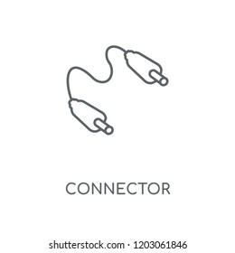 Connector linear icon. Connector concept stroke symbol design. Thin graphic elements vector illustration, outline pattern on a white background, eps 10.