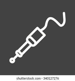 Connector, pin, lines icon vector image.Can also be used for IT and communication. Suitable for mobile apps, web apps and print media.