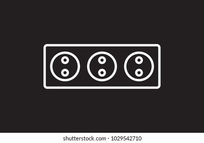 connector for plug, icon, eps10