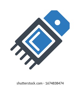 icono de color de glifo vector conector 