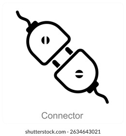 connector vector icon concept design