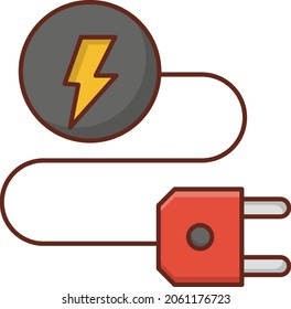 connector Vector illustration on a transparent background. Premium quality symbols.Vector line flat color icon for concept and graphic design.