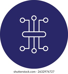 Design do Ícone do Círculo da Linha do Vetor do Conector