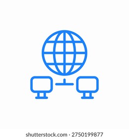 connetcion internet icon sign vector