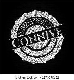 Connive written on a blackboard