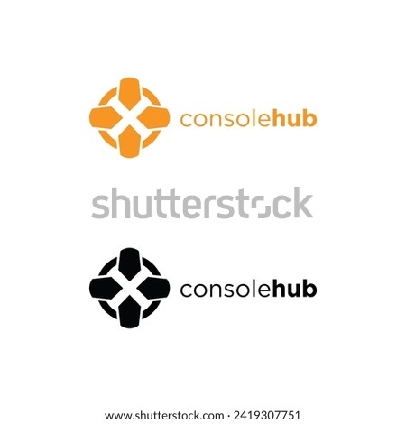 Connsole hub logo icon vector