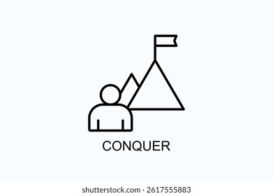 Conquer Icon Or Logo Isolated Illustration