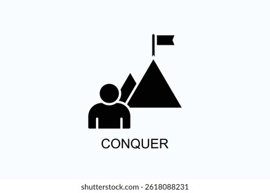 Conquer Icon Or Logo Isolated Illustration