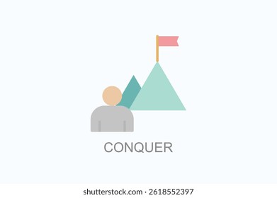 Conquer Icon Or Logo Isolated Illustration