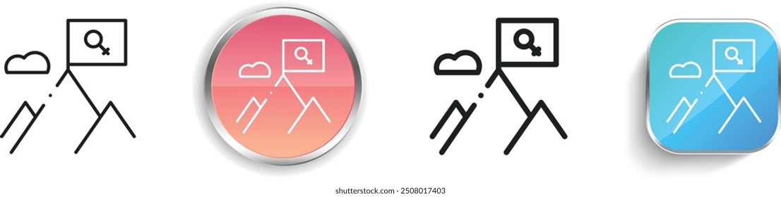 conquer icon. Thin Linear, Regular and Button Style Design Isolated On White Background