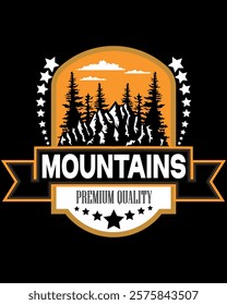 Conquer the Peaks: Mountains T-Shirt Celebrate your love for the great outdoors with designs inspired by stunning mountain landscapes. Adventurers and nature lovers ready to explore new heights!