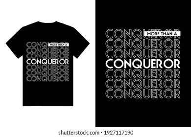 Conqueror Typography T Shirt Design