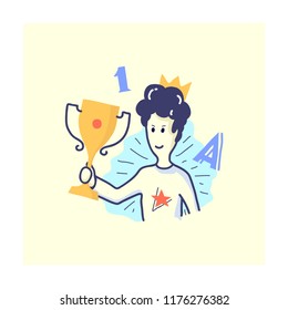 Conquest of awards, vector illustration.