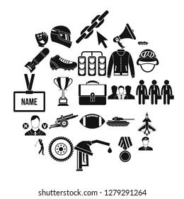 Conquest icons set. Simple set of 25 conquest vector icons for web isolated on white background