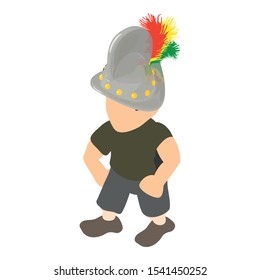 Conquistador icon. Isometric illustration of conquistador vector icon for web