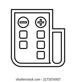Cons, list, pros line icon. Outline vector.