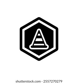 Cons symbol icon. Silhouette Construction logo symbol icon vector