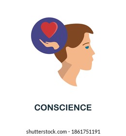 Conscience Icon. Simple Element From Personality Collection. Creative Conscience Icon For Web Design, Templates, Infographics And More