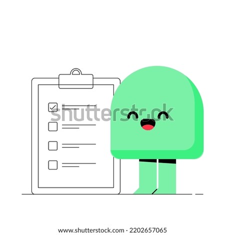 Conscientiousness personality illustration concept. Flat illustration, cute illustration.