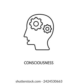 consciousness concept line icon. Simple element illustration.consciousness concept outline symbol de sign.