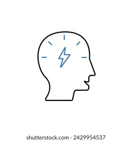 consciousness concept line icon. Simple element illustration. consciousness concept outline symbol design.